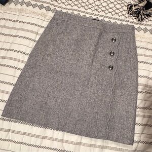 Talbots wool blend grey skirt